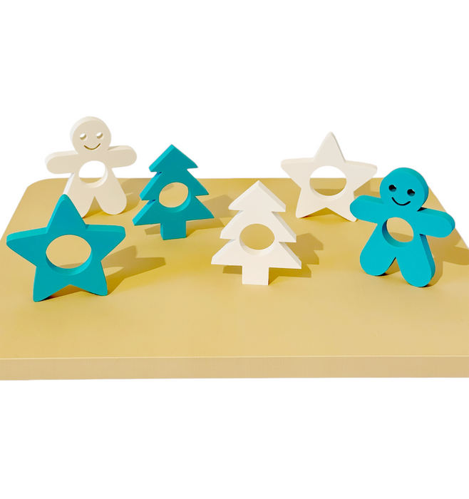 Deko-Stern Dekoration Serviettenhalter Tisch Deko Namensschilder Stern Türkis TürkisTick