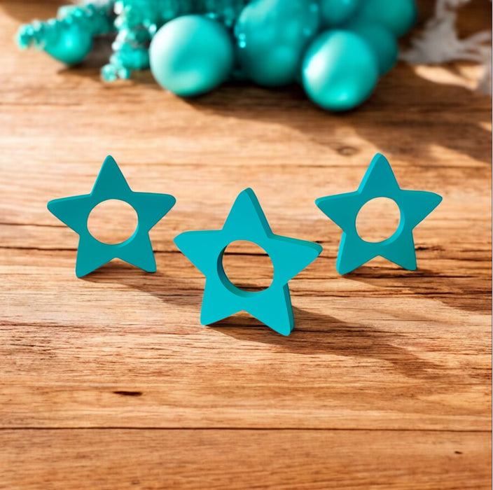 Deko-Stern Dekoration Serviettenhalter Tisch Deko Namensschilder Stern Türkis TürkisTick