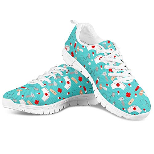 POLERO Nurse Shoes Cartoon Bear Sneaker
