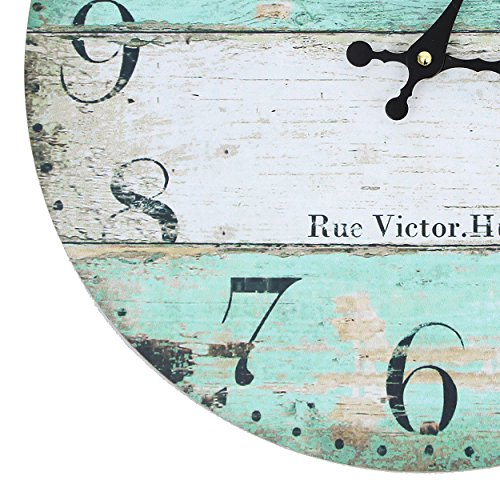 Vevendo Wanduhr - Clement - Holz Küchenuhr mit großem Ziffernblatt